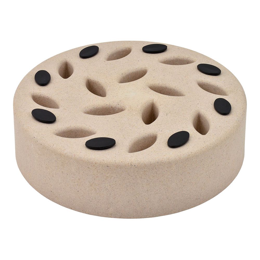 Comedero bambú slow beige, 400 ml, ø14,5 x 14,5 x 4 cm