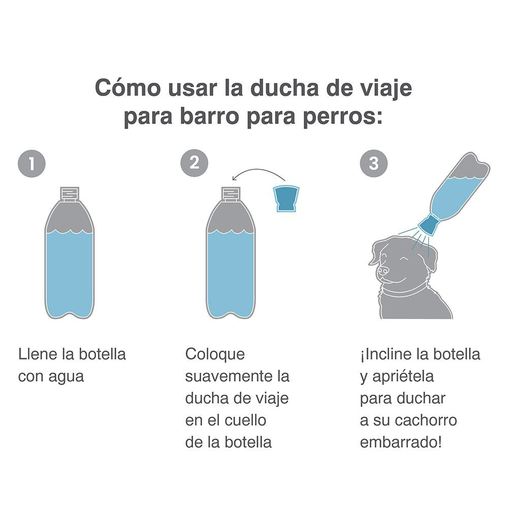 Adaptador botella mud dog ducha portátil