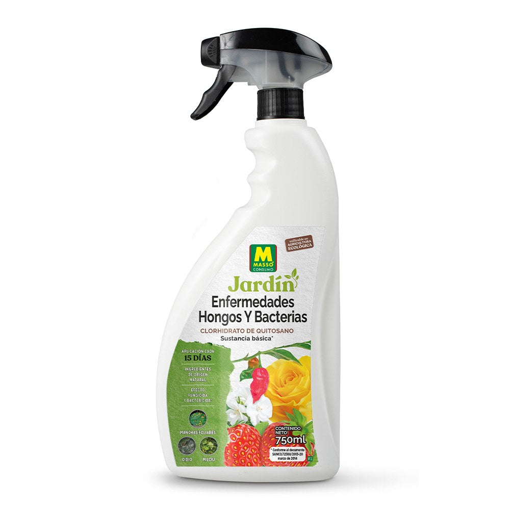 Fungicida y bactericida, pistola pulverizadora, 750 ml