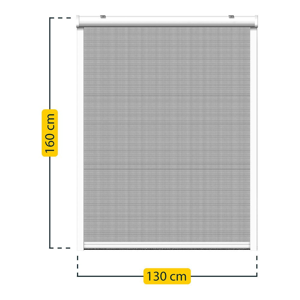 Mosquitera enrollable, blanca, 130 x 160 cm