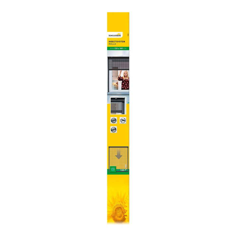 Mosquitera enrollable, antracita, 130 x 160 cm
