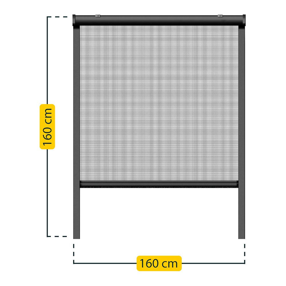 Mosquitera enrollable, antracita, 160 x 160 cm