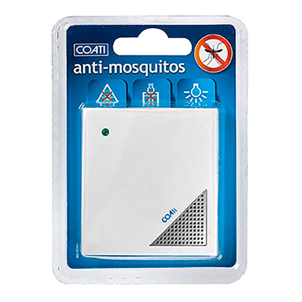 Repele mosquitos ultrasonidos 0,4 w, cobertura 25 m², blanco