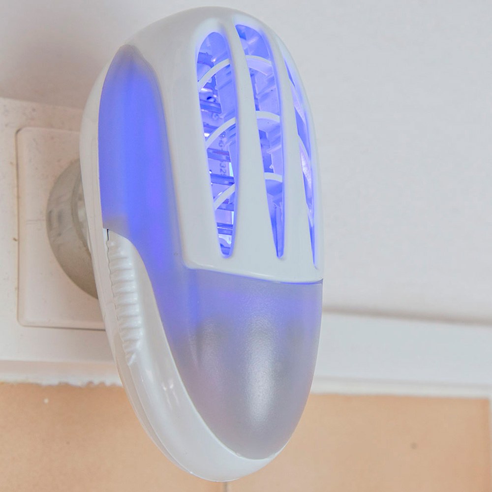Mata insectos enchufable led uv-a 1 w cobertura 12 m²