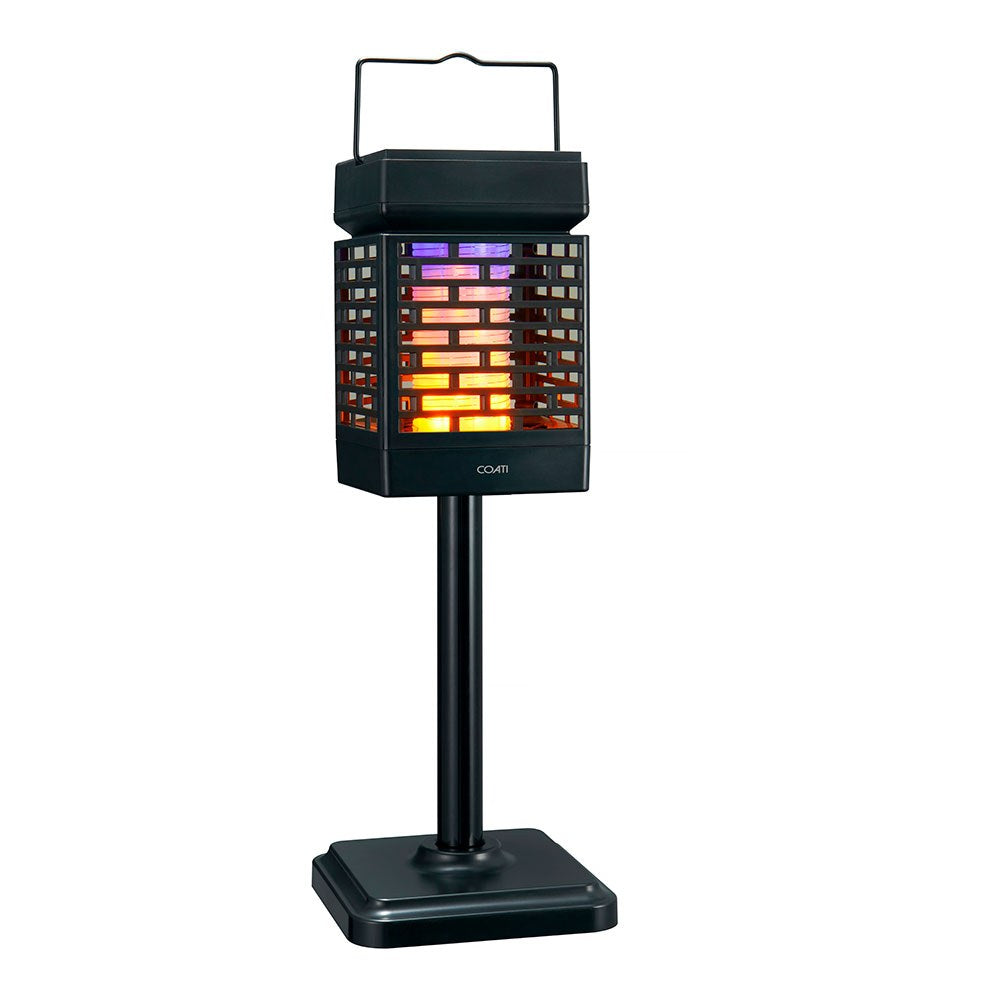 Lámpara solar recargable mata mosquitos, negra, 108 x 108 x 172-775 mm