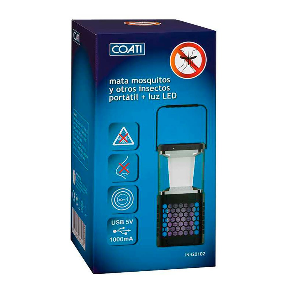 Farol solar recargable mata mosquitos 40 m² + luz led
