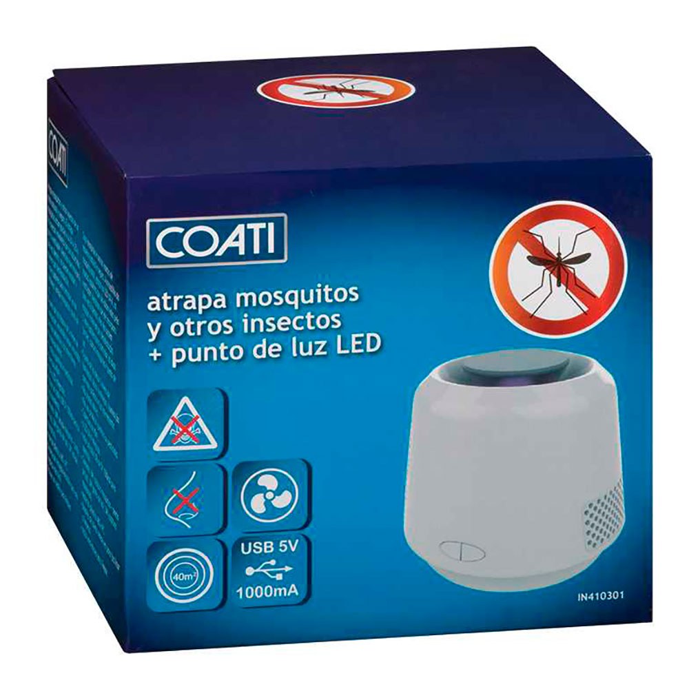 Atrapa mosquitos 6 w 40 m² + punto de luz led, blanco