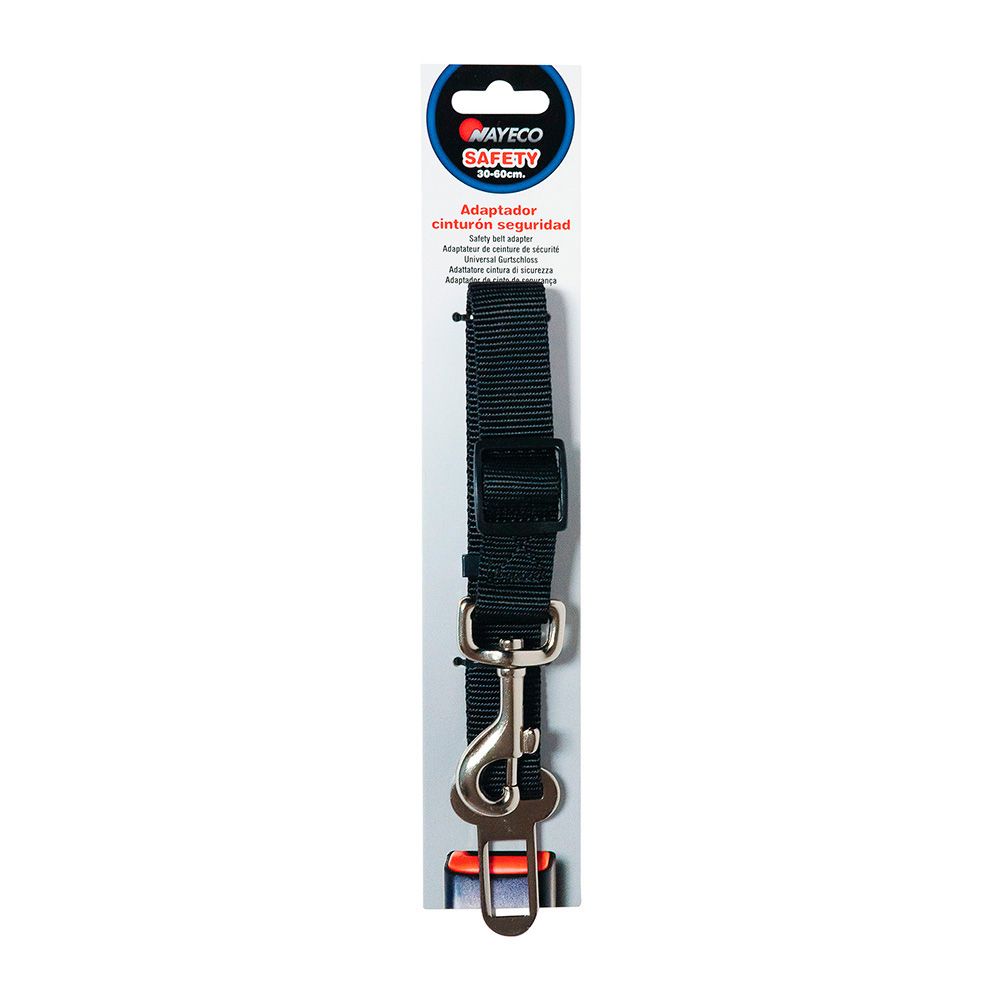 Adaptador para cinturón seguridad negro 20 mm