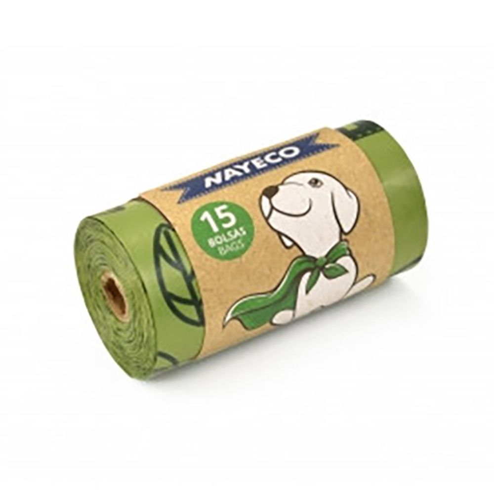 Rollo de 15 bolsas higiénicas degradables aroma lavanda 33 x 22 cm, 8 uds