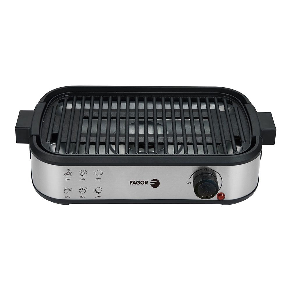 Parrilla eléctrica smokeless con extractor de humo 1800 w 44 x 27 x 10,5 cm