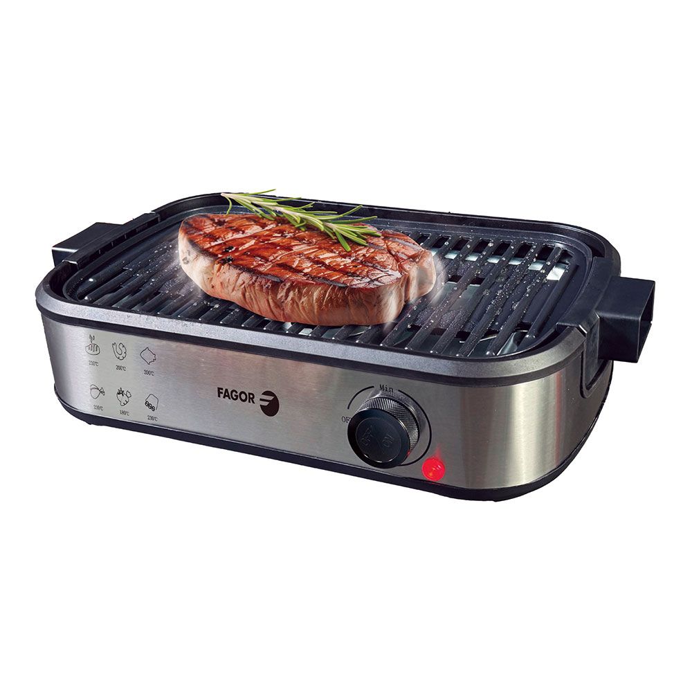 Parrilla eléctrica smokeless con extractor de humo 1800 w 44 x 27 x 10,5 cm