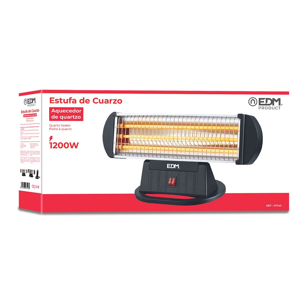 Estufa de cuarzo 400 / 800 / 1200 w modelo 3 barras