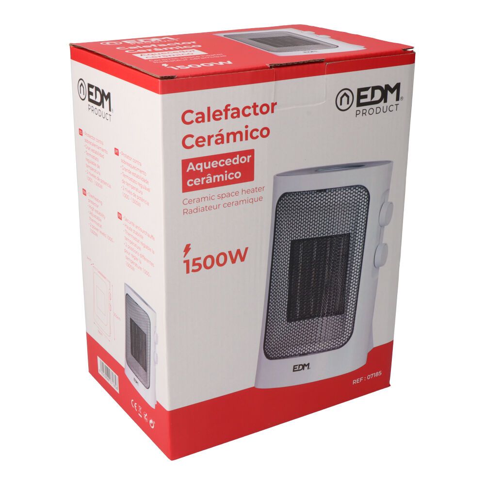 Calefactor vertical 1000 - 1500 w blanco
