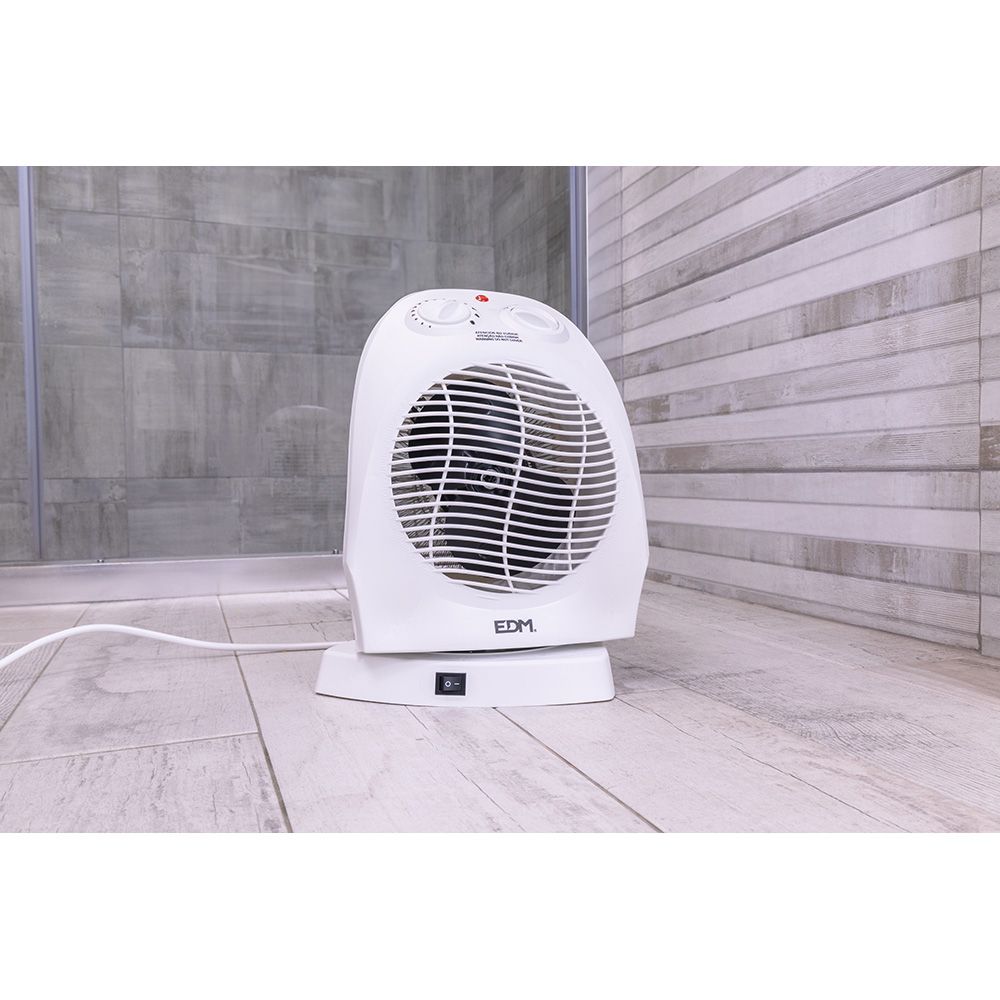 Calefactor compacto oscilante 1000 - 2000 w blanco