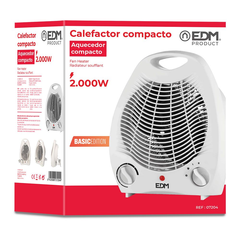 Calefactor compacto 1000 - 2000 w blanco