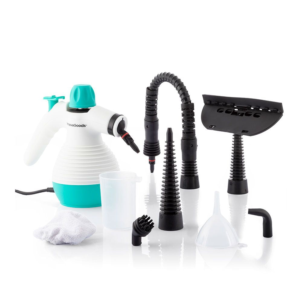 Vaporeta de mano multiusos con accesorios 9 en 1 steany 0,35 l 3 bar 1000 w