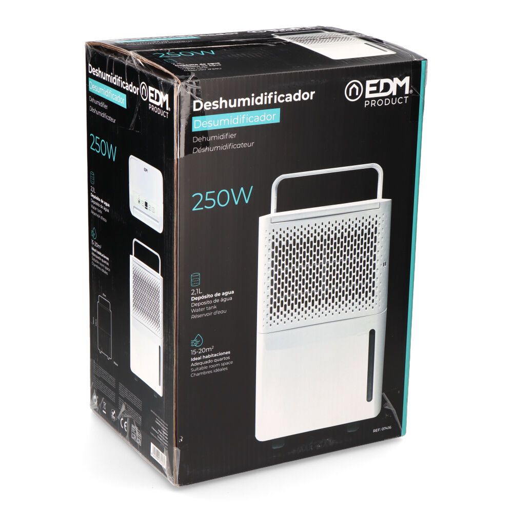 Deshumidificador 250 w 12l/día depósito 2,1l