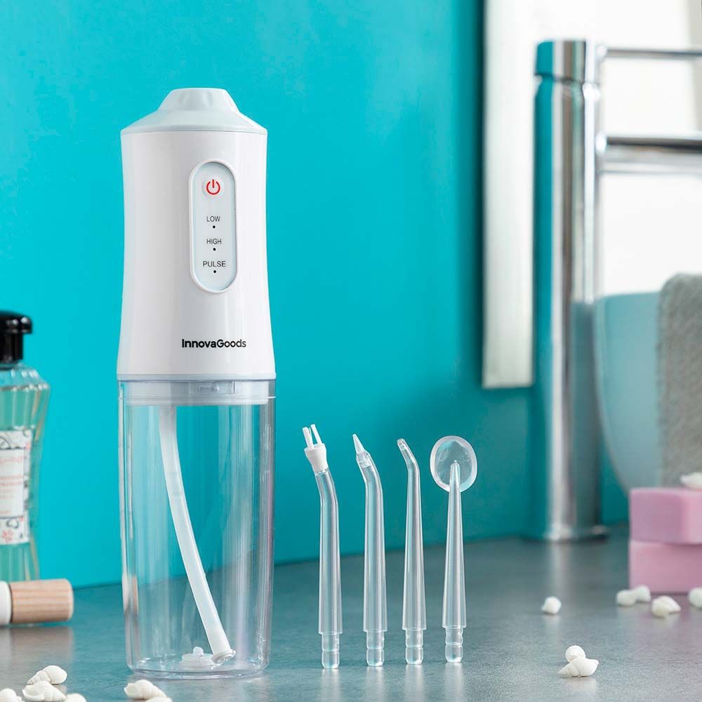 Irrigador dental recargable portátil, denter, 4 w, 6 x 6 x 21 cm