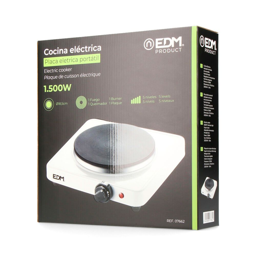 Cocina electrica 1 fuego 1500 w
