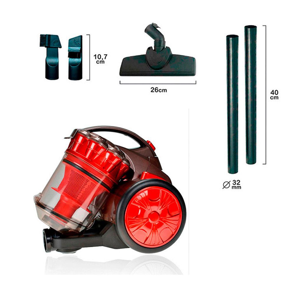 Aspirador sin bolsa multiciclonico pequeño 2,2 l 700 w