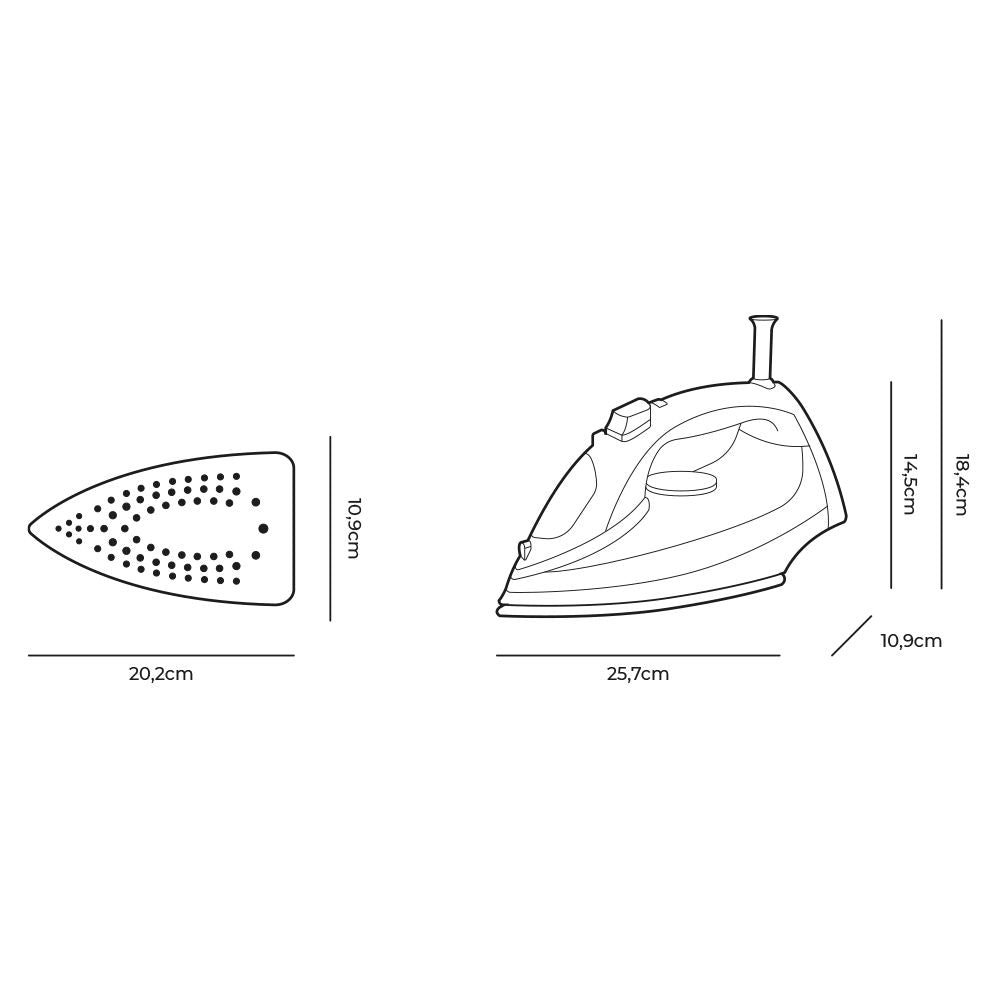 Plancha de vapor 2000 w