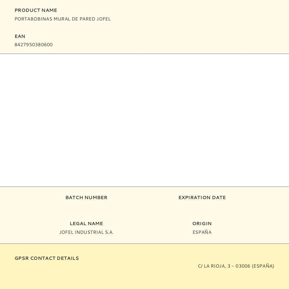 Portabobinas mural de pared jofel