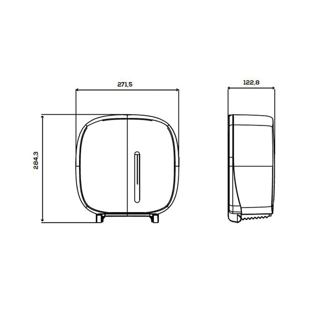 Portarrollos timeless abs reciclado negro jofel