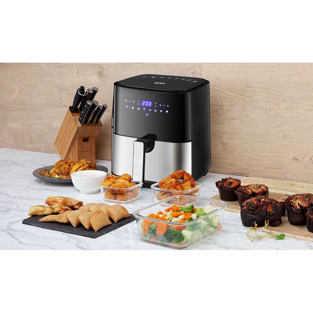 Freidora de aire con pantalla led 5 l *** promoción regalo 1 ud ref. 07788 - papel freidora de aire ø17 cm 100 uds ***
