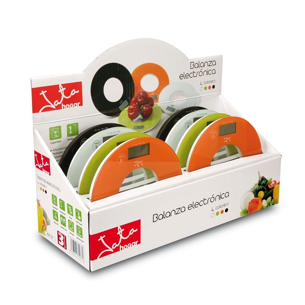 Bascula redonda 5 kg colores surtidos
