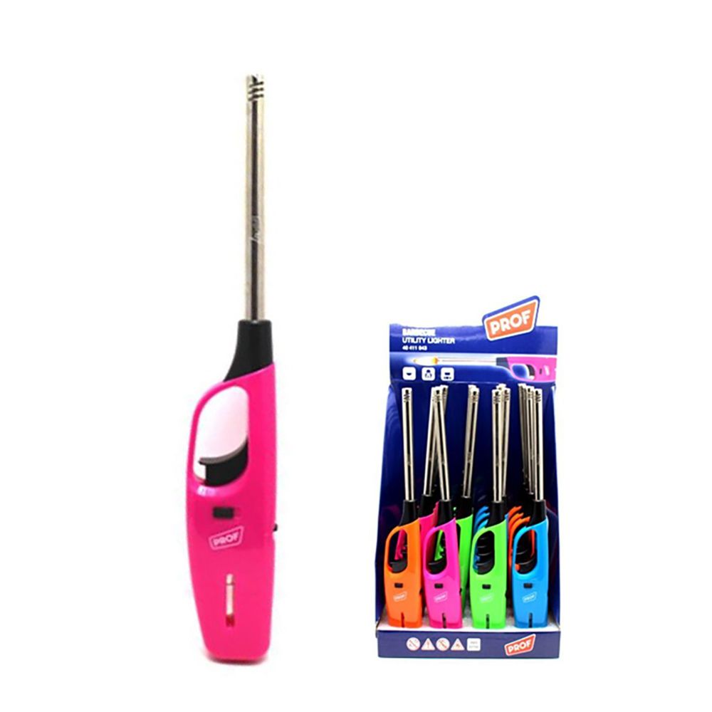 Encendedor recargable fashion longneck bbq, colores surtidos euro/u