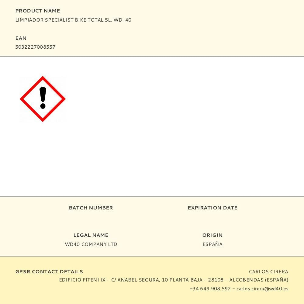 Limpiador specialist bike total 5 l