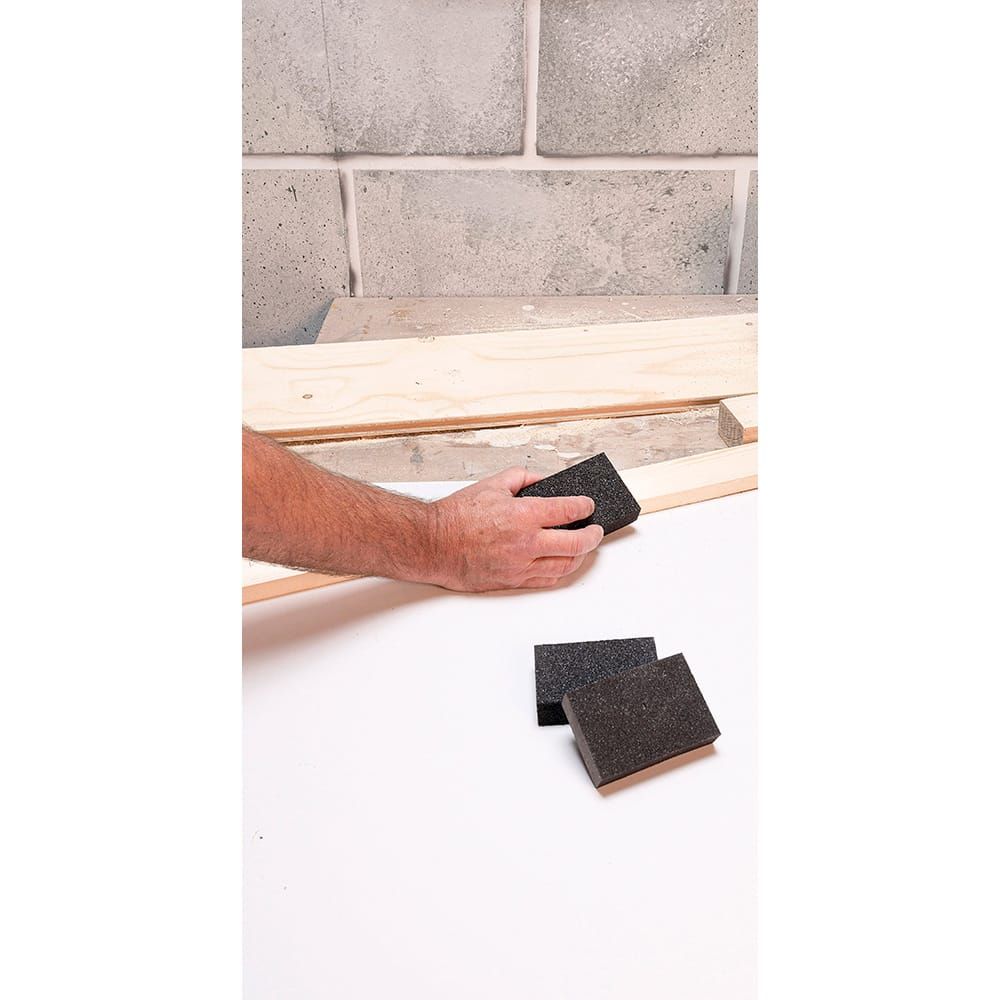 Bloque de lijado 10 x 7,5 x 2,5 cm, set 3 uds