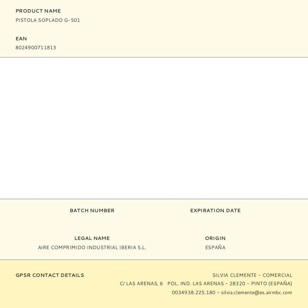 Pistola soplado g-501