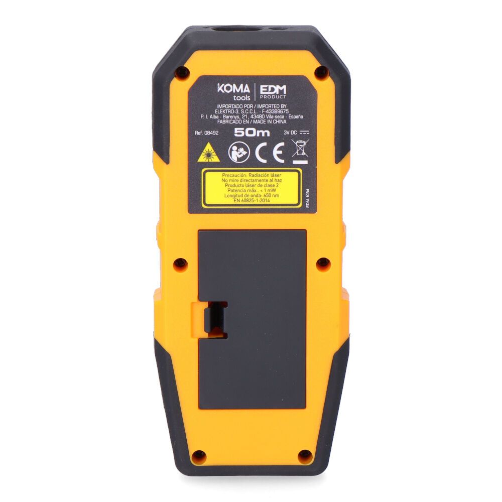 Medidor láser con funda 5,2 x 2,4 x 12,3 cm