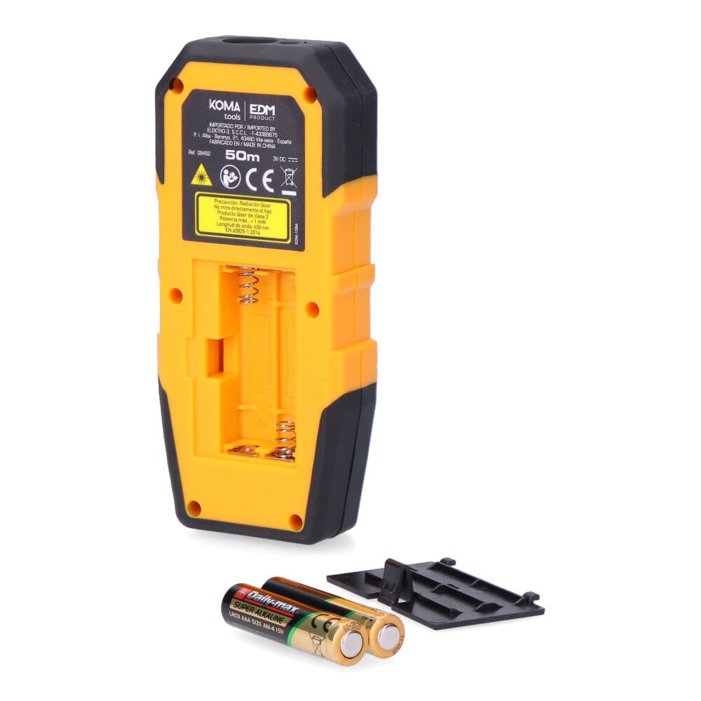 Medidor láser con funda 5,2 x 2,4 x 12,3 cm