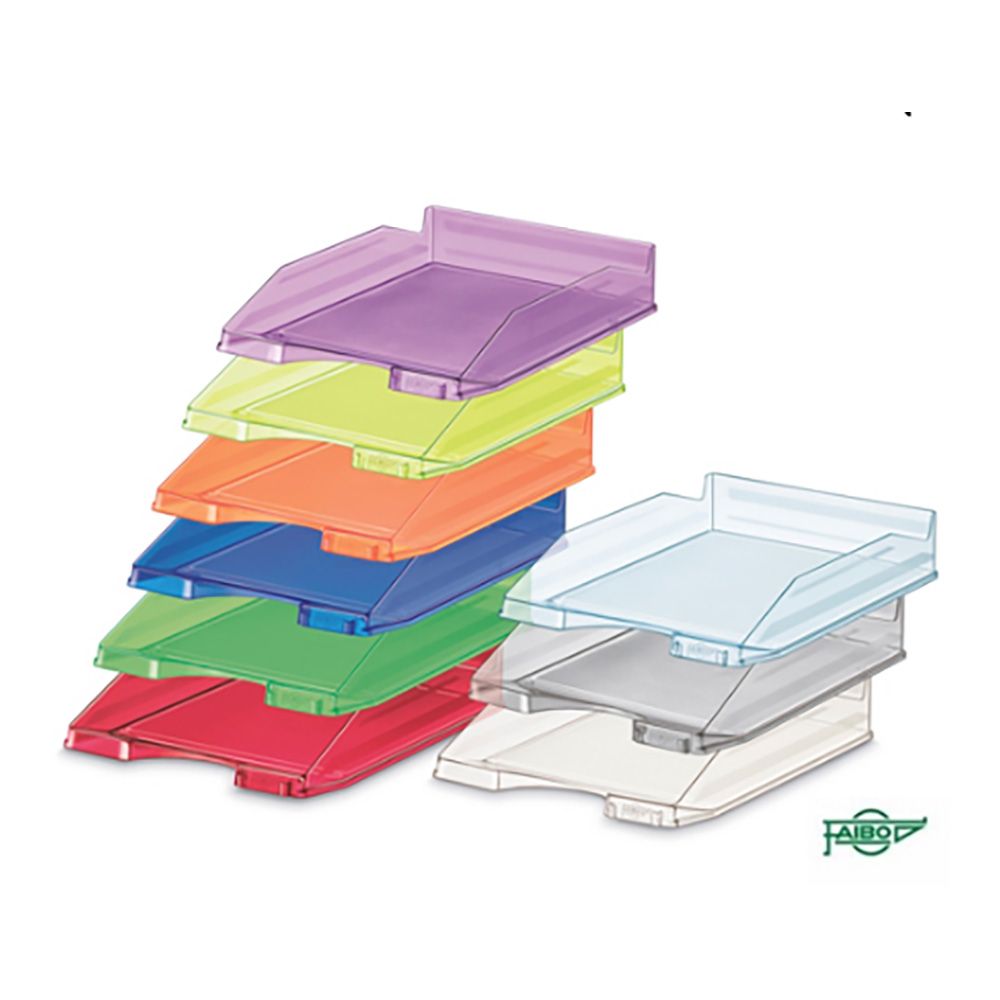 Bandeja sobremesa faibo 93 cristal apilable 350 x 250 x 65 mm