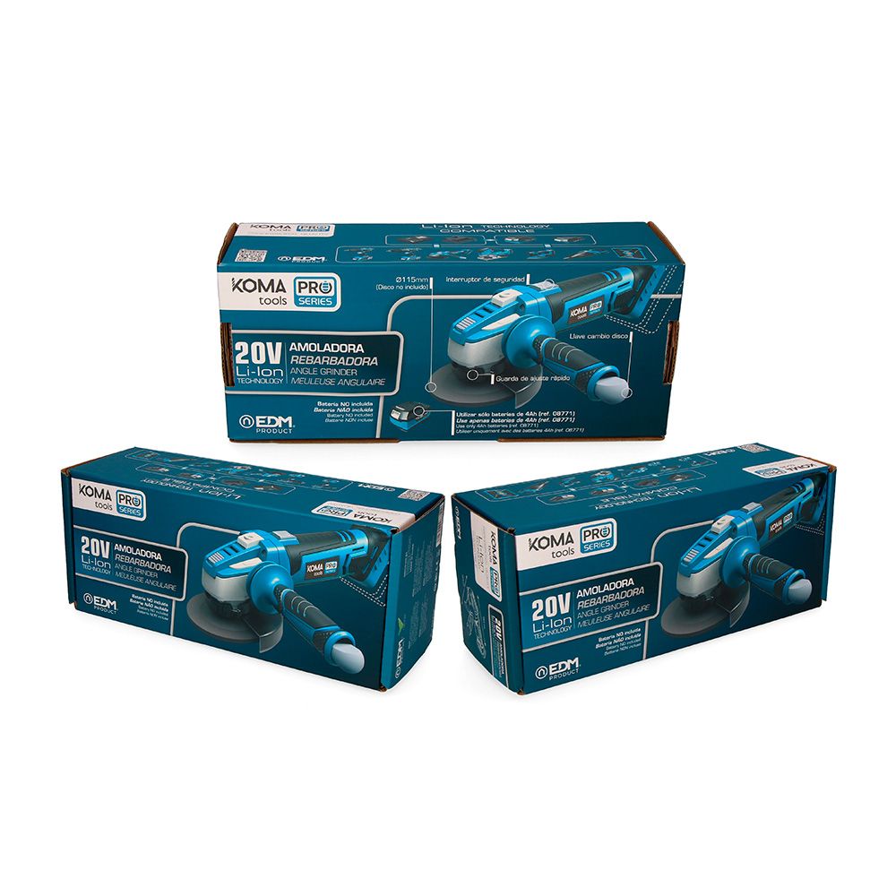 Amoladora angular 20 v ø115 mm (sin batería ni cargador) 28,9 x 23,9 cm