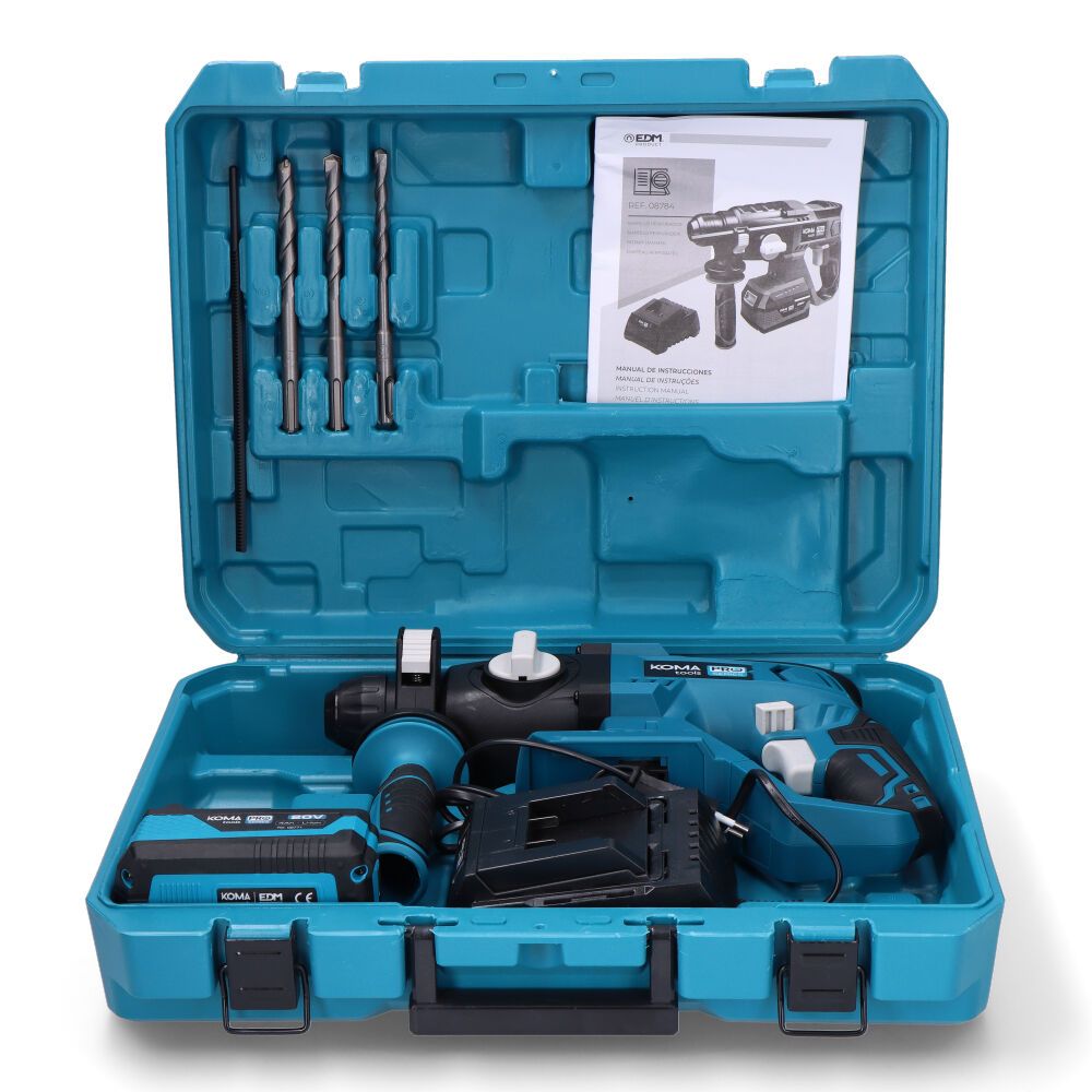 Kit martillo percutor 20 v con bateria 4.0a. y cargador
