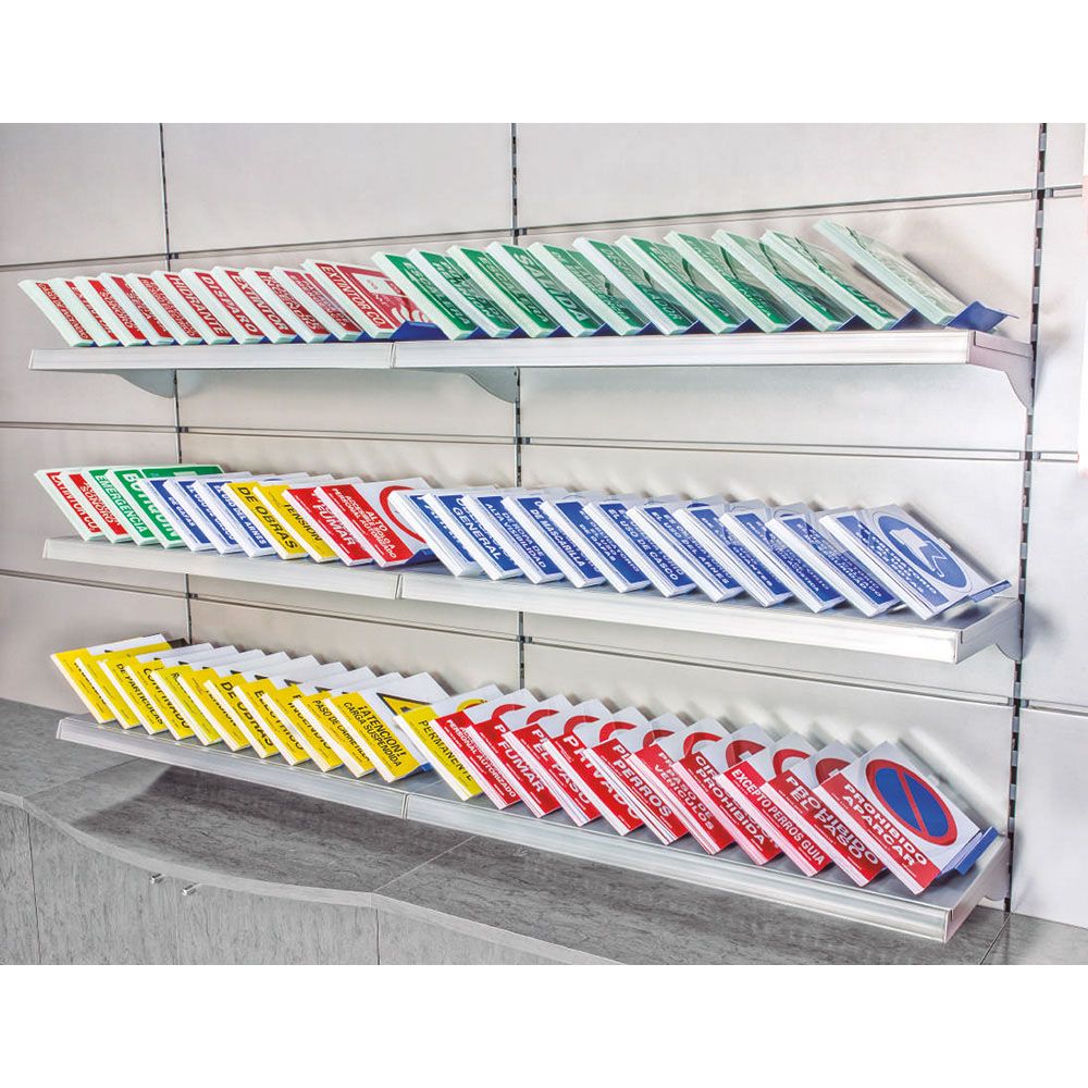 Expositor azul normaluz con 11 separadores