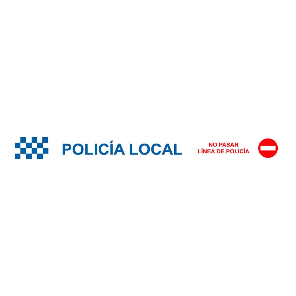 Cinta balizamiento policía local 75 mm x 0,05 mm x 200 m