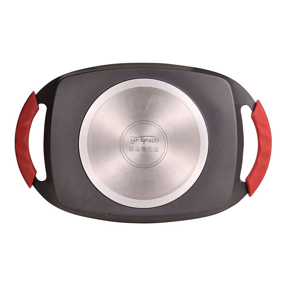 Asador aluminio fundido inducción denia experto 36 x 23 cm