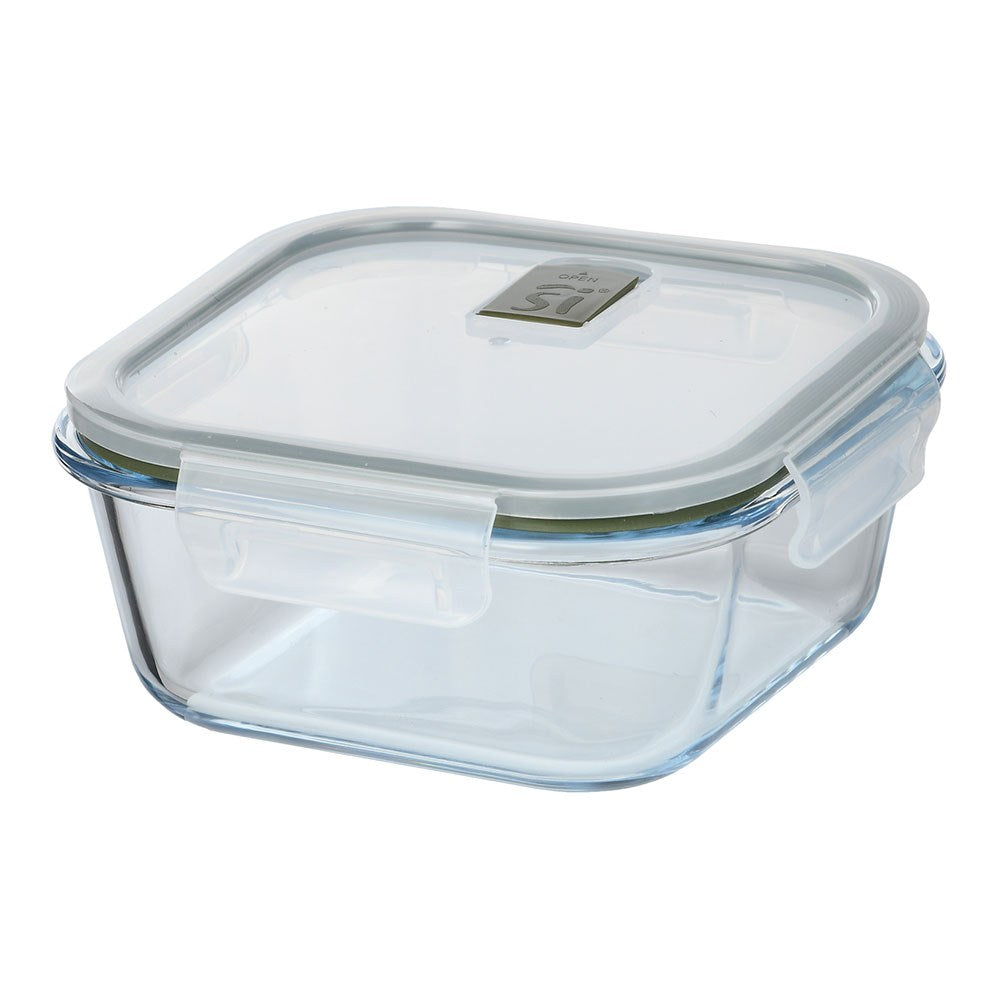 Fiambrera hermética cuadrada de vidrio de borosilicato, experto, 800 ml, 15,9 x 15,9 x 7 cm