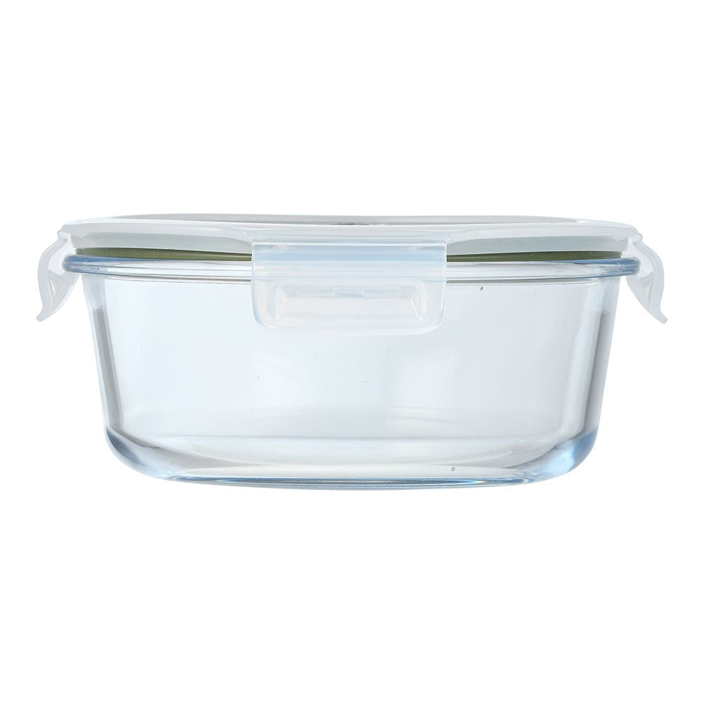 Fiambrera hermética redonda borosilicato, experto, 950 ml, ø18,4 x 7,6 cm