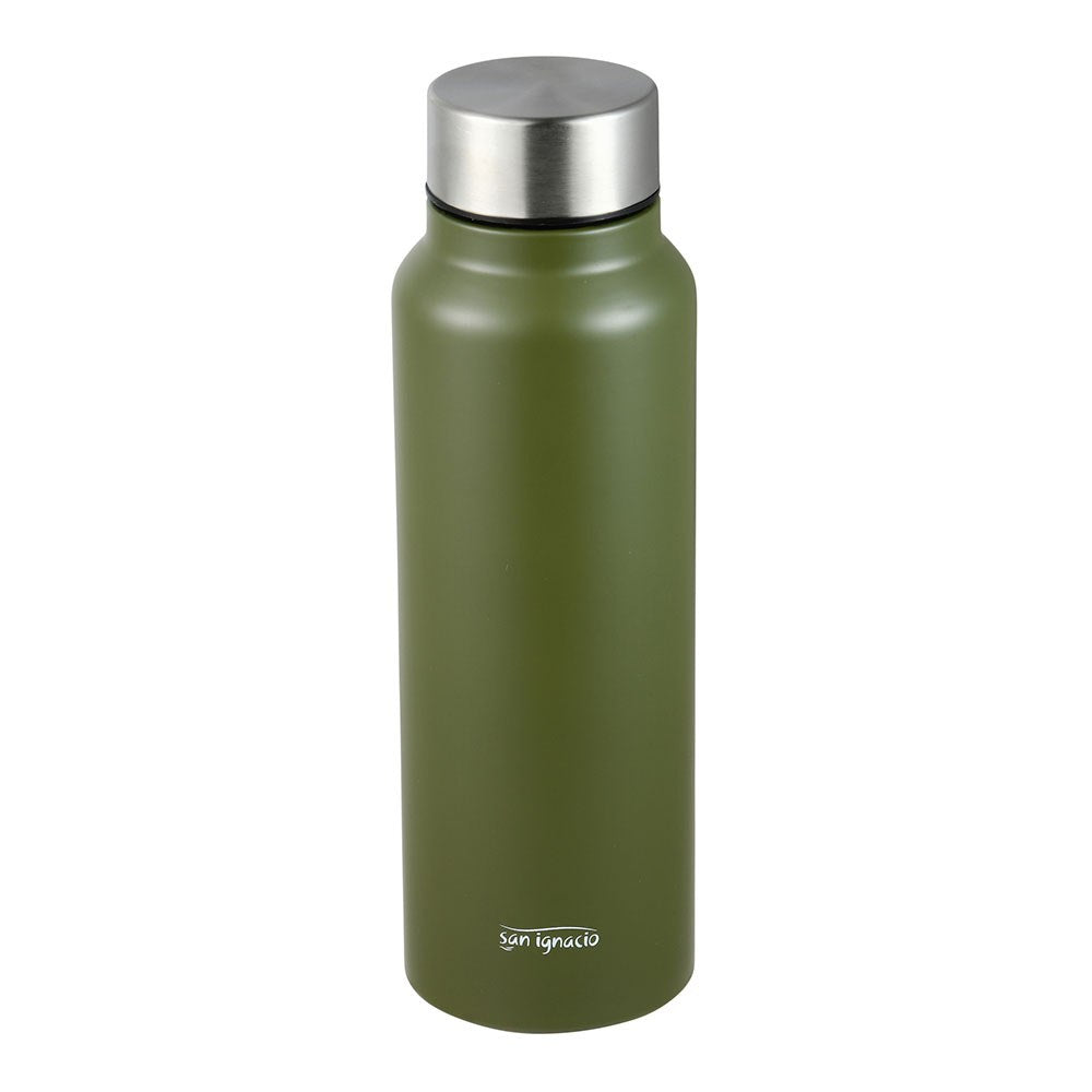 Botella isotérmica de acero inoxidable, verde oscuro, experto, 750 ml,