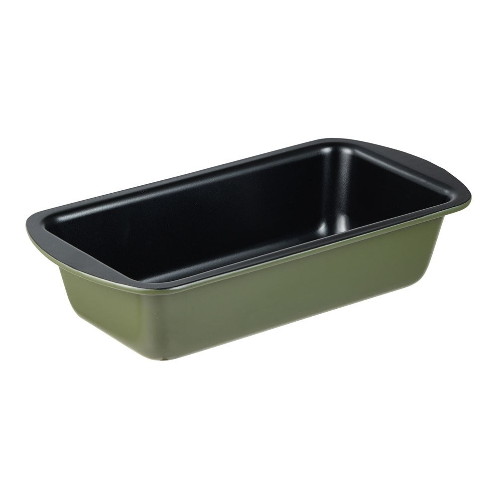 Molde rectangular de acero al carbono, para horno, experto, verde oliva, 25.5 x 13,3 x 5,7 cm