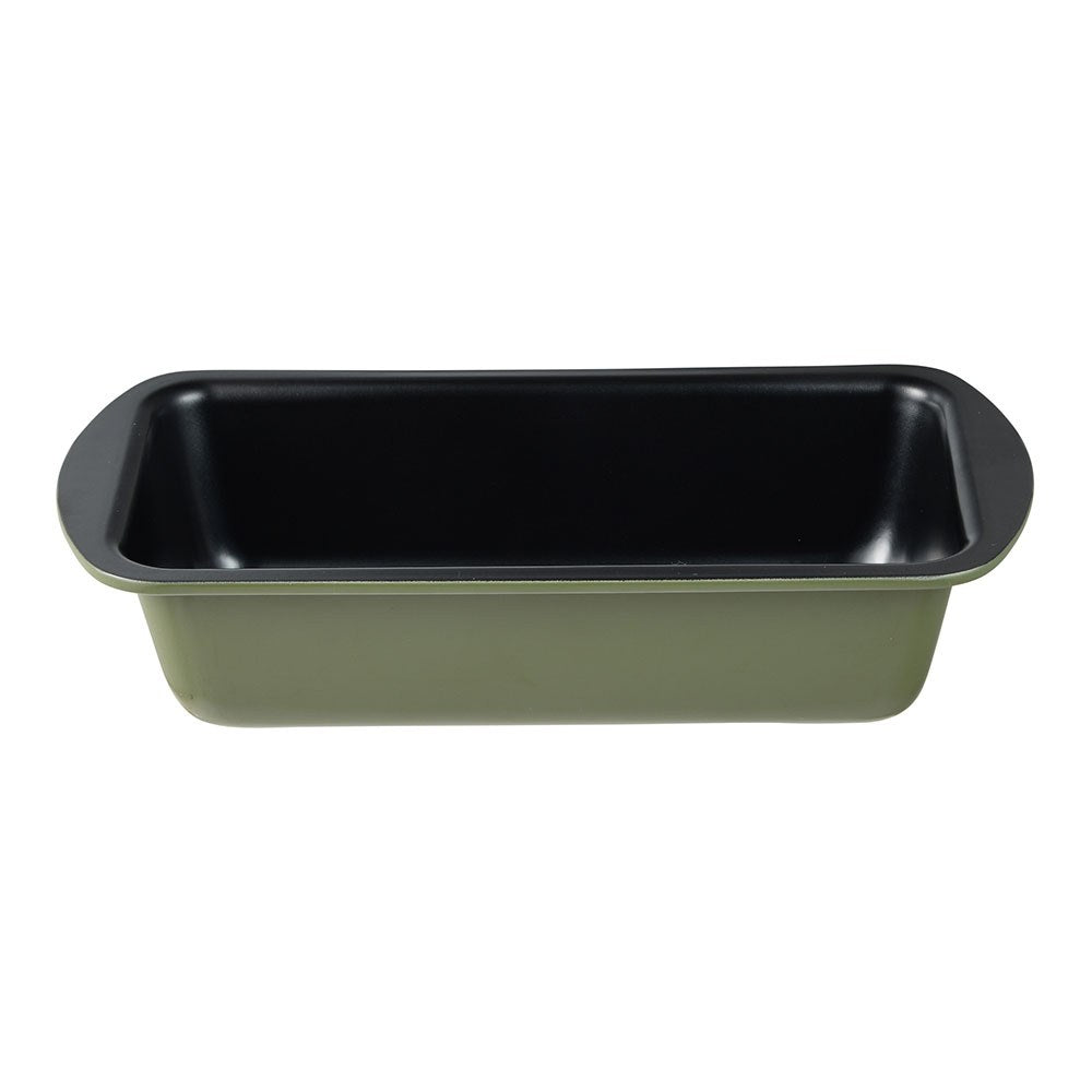 Molde rectangular de acero al carbono, para horno, experto, verde oliva, 25.5 x 13,3 x 5,7 cm