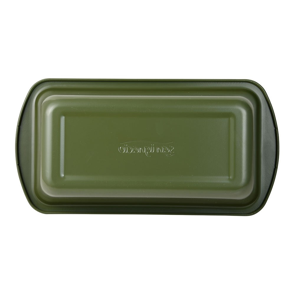 Molde rectangular de acero al carbono, para horno, experto, verde oliva, 25.5 x 13,3 x 5,7 cm