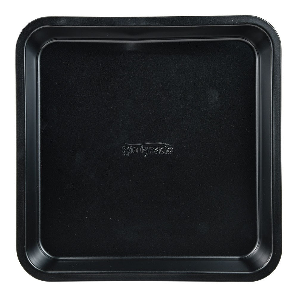 Bandeja cuadrada de acero al carbono, para horno, experto, verde oliva, 26 x 26 x 3,5 cm