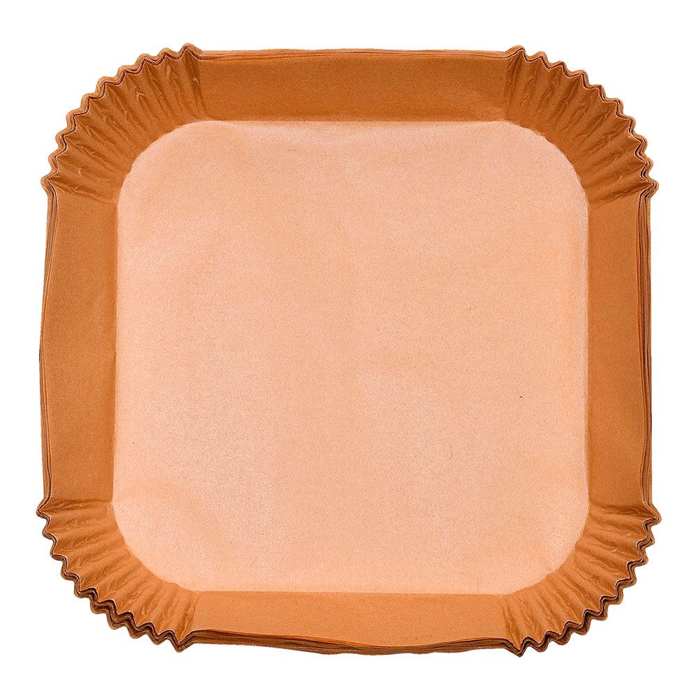 Bandeja de papel cuadrada para freidora de aire foodies mp, 20 x 20 cm, 50 uds