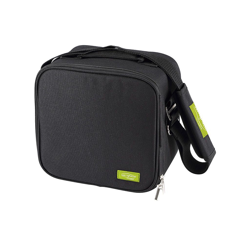 Porta alimentos walking business de poliester negro 23 x 22 x 13,5 cm